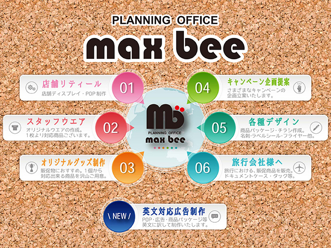 商業広告、広告宣伝の総合企画のマックスビー｜大阪で商業広告デザイン、総合企画をご依頼の方はご相談